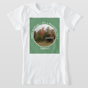Adirondack Lean-to i Födelsedagsfester på hösten T Shirt