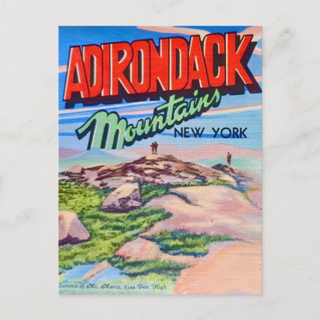 Adirondack Mountains NY vykort (Framsida)