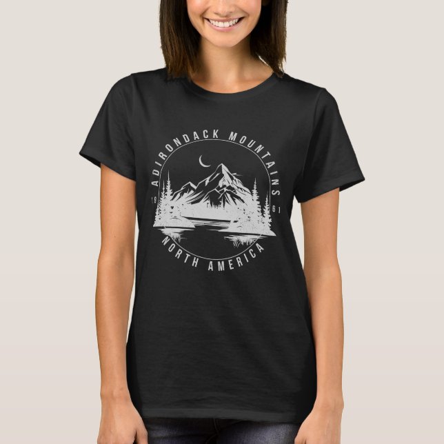 Adirondack Mountains Retro Vintage 1961 T Shirt (Framsida)