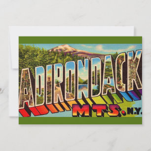 Adirondack Mountains Vintage 5x7 Stor Postkort Inbjudningar