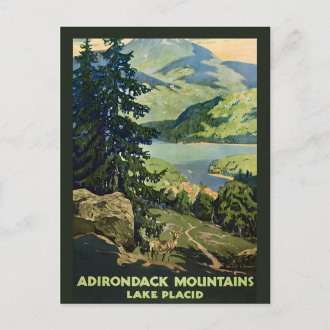 Adirondack Mountains vykort (Framsida)