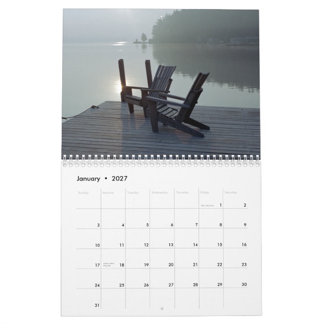 Adirondack ögonblickskalender kalender (Jan 2027)