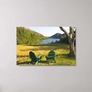 Adirondack-ordförandena på Jordaniens gräsmatta Canvastryck