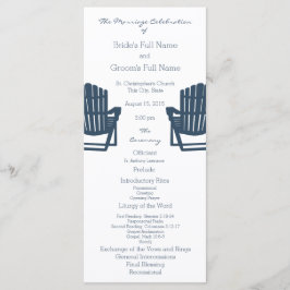Adirondack-professurer Blue Beach Wedding Program