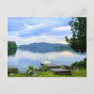 Adirondack Sjö och Mountains Postcard med Kayaks Vykort