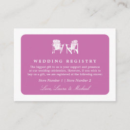 Adirondack-stolar | Bröllop Möhippa Gift-registret Tilläggskort