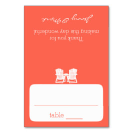 Adirondack-stolar för korallsäten bordsnummer