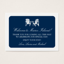 Adirondack-stolar | Märkre för bröllopsförmån Visitkort