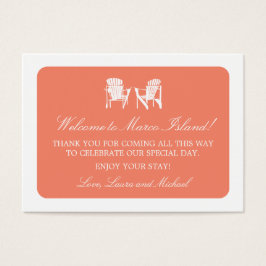 Adirondack-stolar | Märkre för bröllopsförmån Visitkort