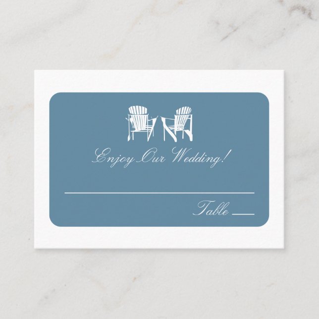 Adirondack-stolar | Skalkort Placeringskort (Framsida)