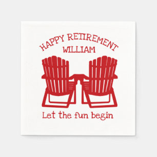 Adirondack-stolarna Napkins Napkins Navy Red Pensi Pappersservett