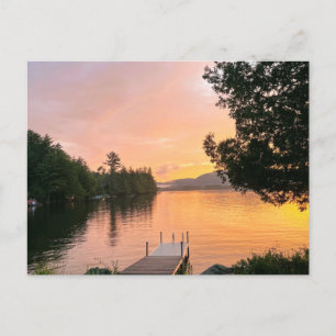 Adirondack Sunset på ett vykort för Sjö