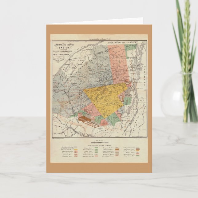 Adirondack Survey Sketch - Verplanck Colvin Karta Kort (Framsida)