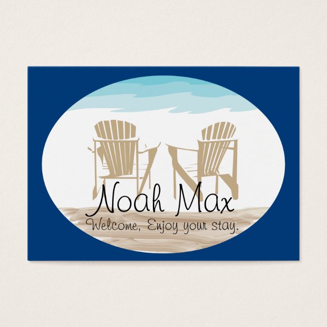 Adirondack Välkommen Märkre Visitkort (Framsidan)