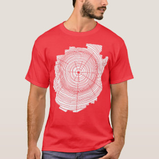 Adirondacks Adirondacks Park Träd Ringar T Shirt