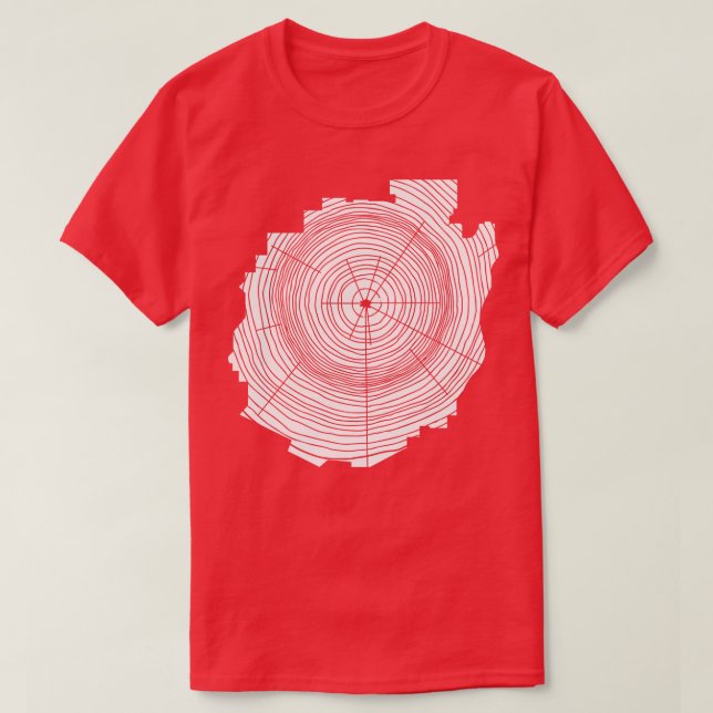 Adirondacks Adirondacks Park Träd Ringar T Shirt (Design framsida)