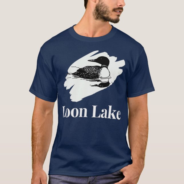 Adirondacks Loon Sjö NY Bird New York T Shirt (Framsida)