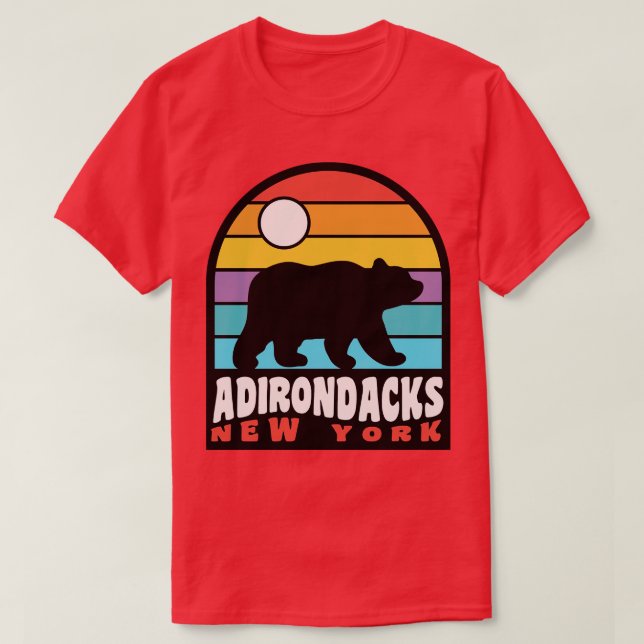 Adirondacks New York Adirondacks Bear Bad T Shirt (Design framsida)