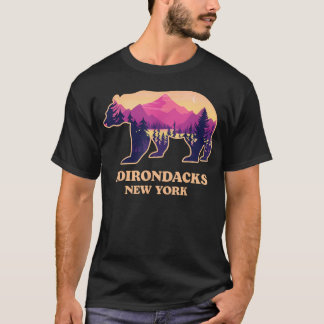 Adirondacks New York Ny Vintage Berg Vandring T Shirt