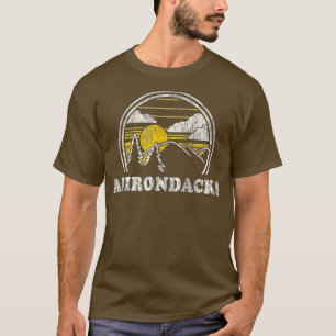 Adirondacks New York NY Vintage Hiking Mountains T Shirt