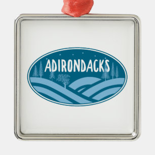 Adirondacks New York utomhus Julgransprydnad Metall