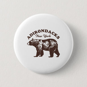 Adirondacks Ny Björn Retro Vintage Stil Vandring M Knapp