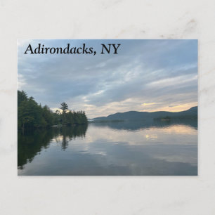 Adirondacks, NY Sjö och berg Postkort Vykort