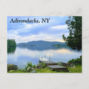 Adirondacks, NY Sjö och Kayaks vykort