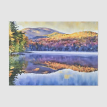 Adirondacks på hösten Heart Lake silkespapper