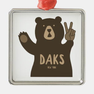 Adirondacks Peace Bear Julgransprydnad Metall