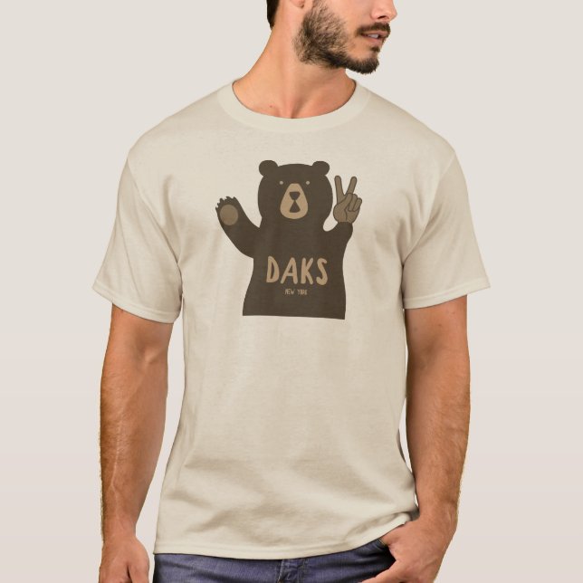 Adirondacks Peace Bear T Shirt (Framsida)