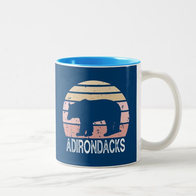 Adirondacks Retro Bear Två-Tonad Mugg (Höger)