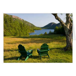 Adirondackstolarna på gräsmattan vid Jordan Hälsningskort