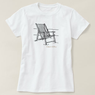 Adirondak stol på stranden t shirt