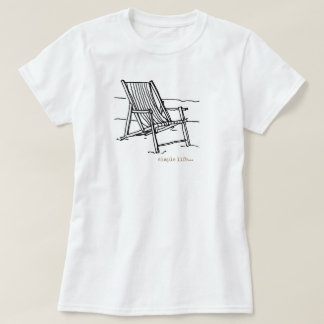 Adirondak stol på stranden t shirt