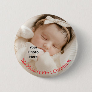 Aditable Baby första julfotopatknapp Knapp