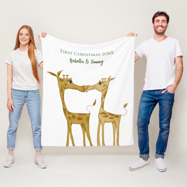 Aditable Giraffe Älskare Fleecefilt (På plats)