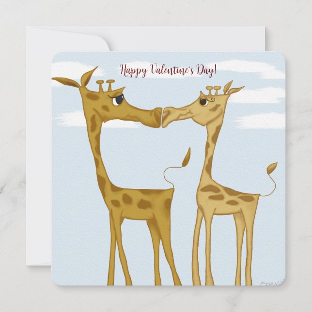 Aditable Giraffe Älskare Julkort (Framsida)