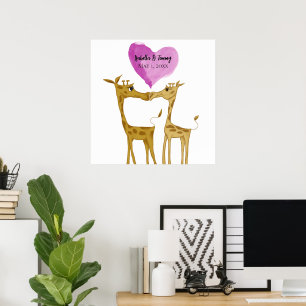 Aditable Giraffe Älskare Poster