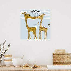 Aditable Giraffe Älskare Poster