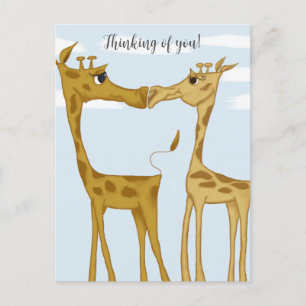 Aditable Giraffe Älskare Vykort
