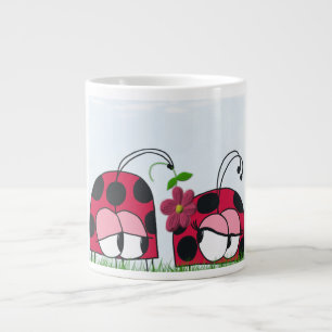 Aditable Ladybug Wooing Hans New Kärlek Tecknad Jumbo Mugg
