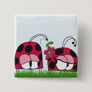 Aditable Ladybug Wooing Hans New Kärlek Tecknad Knapp