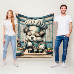 Aditable Sushi Chef Puppy Fleecefilt