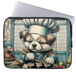 Aditable Sushi Chef Puppy Laptop Fodral