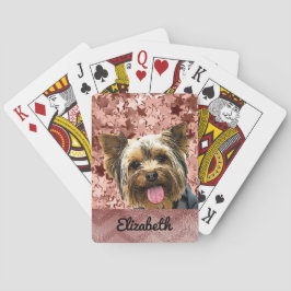 Aditable Yorkie Ro Guld Namn Hund Pet Casinokort