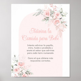 Adivina la comida para Bebé Baby Shower Girl Poster
