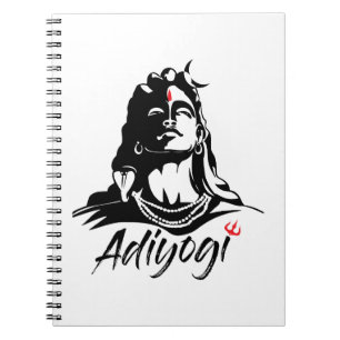 Adiyogi eller Adhi Yogi Shiva Mahadev hinduiska Anteckningsbok