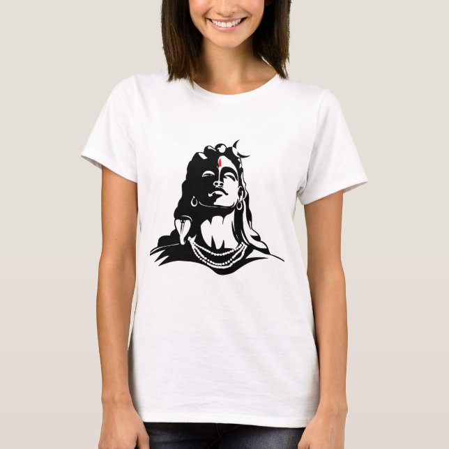 Adiyogi Mahadev Om Namah hinduiska Shivaya T Shirt (Framsida)