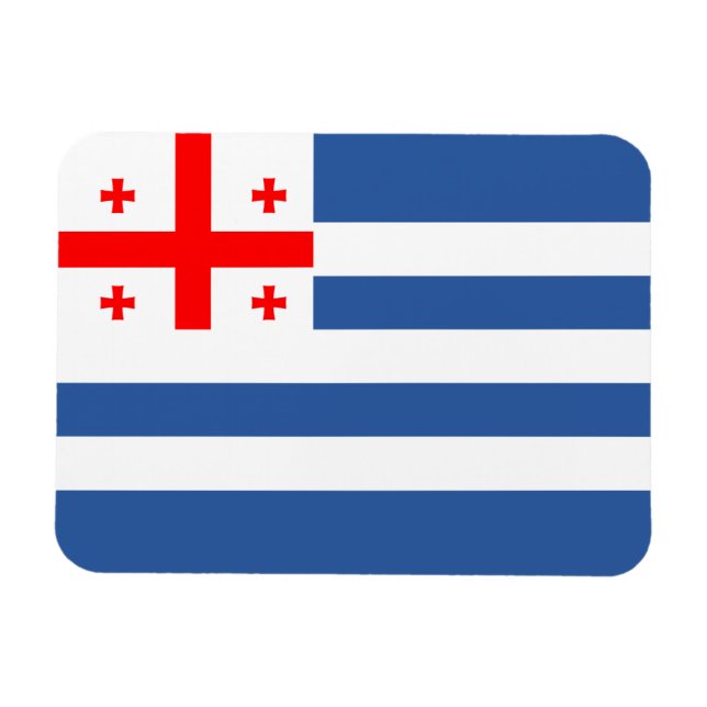 Adjariens patriotiska flagga magnet (Horisontell)